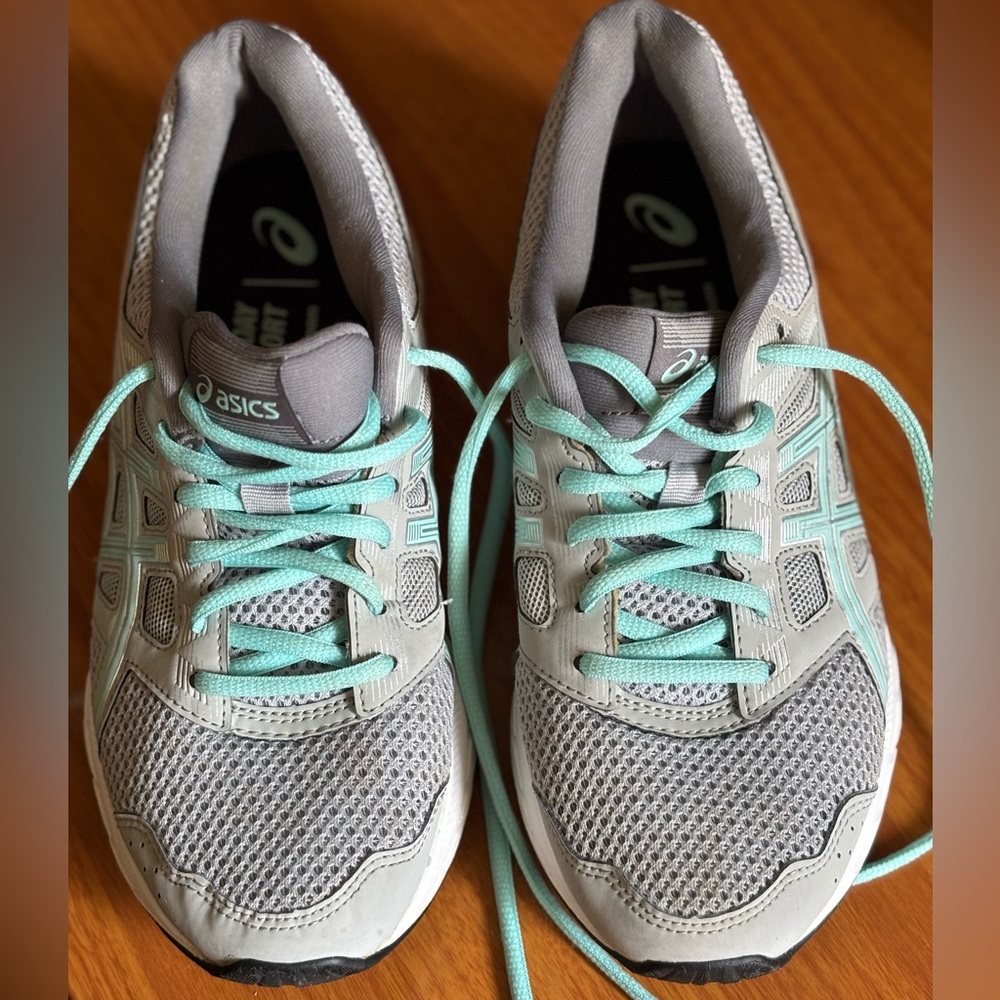 ASICS Women's Athletic Shoes in Gray and Teal Size 7